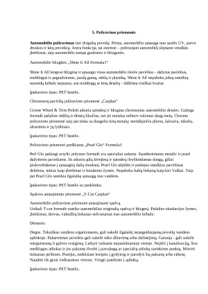 Automobilių priežiūros prekės, jų pasirinkimas bei ženklinimas. Paveikslėlis 7