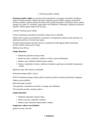 Automobilių priežiūros prekės, jų pasirinkimas bei ženklinimas. Paveikslėlis 8