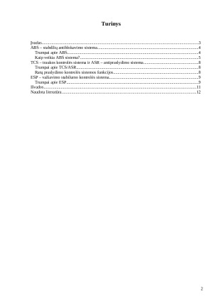 Elektroninės automobilių stabdžių sistemos. Paveikslėlis 2
