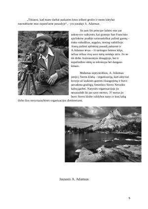 Ansel Adams - gamtosaugininkas su fotoaparatu rankose. Paveikslėlis 5