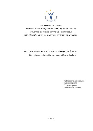 Fotografija ir Antano Ališausko kūryba