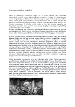 Fotomontažo atsiradimas fotografijoje. Paveikslėlis 1