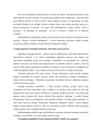 R. Rakausko parodos “Vilniaus ir Kauno šiokiadieniai” analizė. Paveikslėlis 3