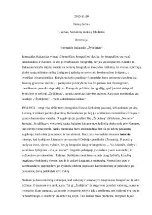 Romualdo Rakausko „Žydėjimas“ Recenzija