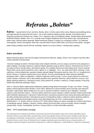 Baletas. Paveikslėlis 1