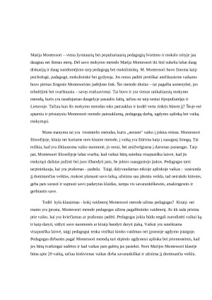 M. Montessori ugdymo sistema. Paveikslėlis 2