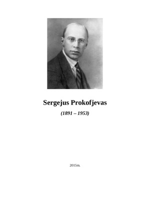 Sergejus Prokofjevas. Paveikslėlis 1