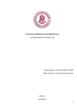 Astronomijos referatas
