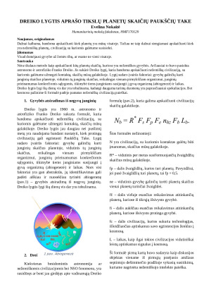 Dreiko lygtis aprašo tikslų planetų skaičių paukščių take