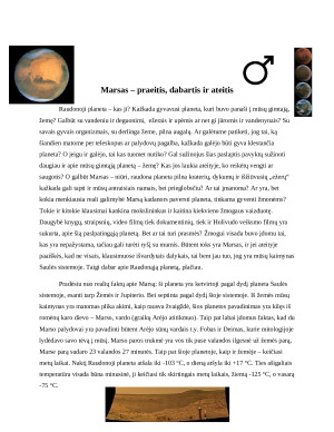 Marsas – praeitis, dabartis ir ateitis. Paveikslėlis 1