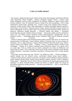 Saulės sistema: Jupiterio ir Žemės grupių planetos. Paveikslėlis 5
