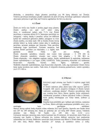 Saulės sistema: Jupiterio ir Žemės grupių planetos. Paveikslėlis 9