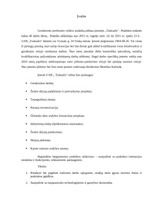 Geodezijos praktikos ataskaita. Paveikslėlis 2