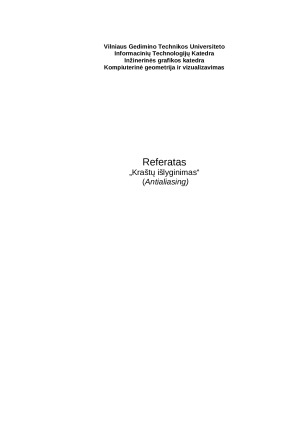 Kraštų išlyginimas (Antialiasing). Paveikslėlis 1