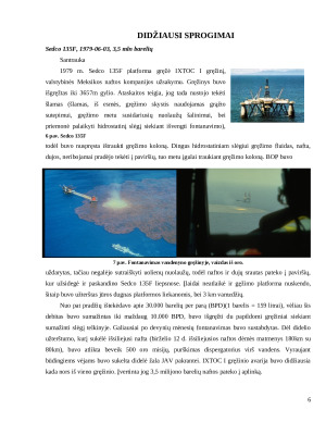 Nelaimingi įvykiai išgaunant naftą. Paveikslėlis 6