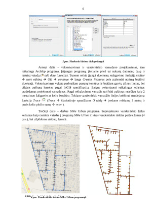 Vandentiekio tinklų projektavimas mike Urban ir ArcGIS programomis. Paveikslėlis 7