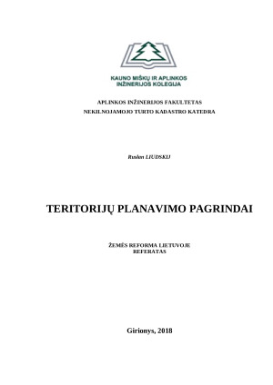 Žemės reforma Lietuvoje. Paveikslėlis 1