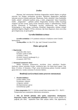 Gyvulio klinikinis tyrimas. Paveikslėlis 3