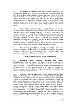 Gyvulio klinikinis tyrimas. Paveikslėlis 5