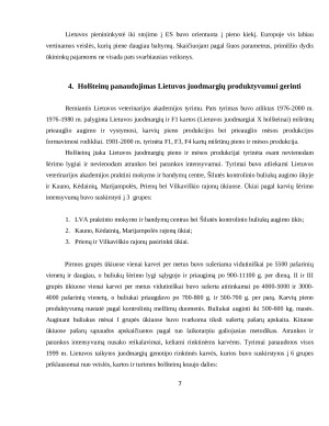 Holšteinų veislės galvijų panaudojimas didinant Lietuvos juodmargių ir Lietuvos žalųjų produktyvumą. Paveikslėlis 7