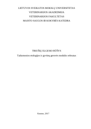 Triušių elgesio rūšys. Paveikslėlis 1