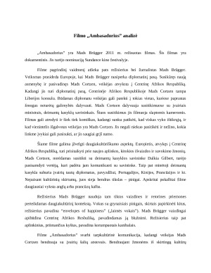 Filmo „Ambasadorius” analizė. Paveikslėlis 1