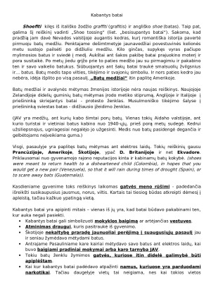 Kabantys batai. Paveikslėlis 1