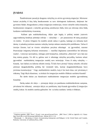 Multikultūrinio integracijos modelio analizė. Paveikslėlis 2