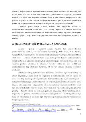 Multikultūrinio integracijos modelio analizė. Paveikslėlis 5