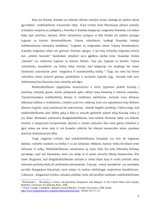 Multikultūrinio integracijos modelio analizė. Paveikslėlis 6