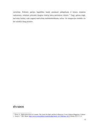 Multikultūrinio integracijos modelio analizė. Paveikslėlis 7