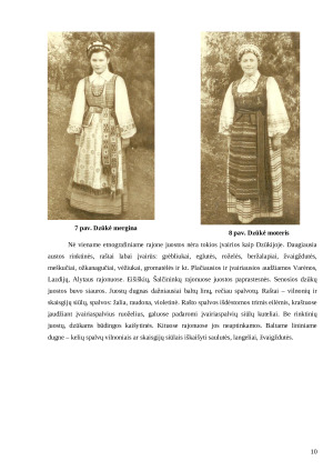 Etnografinių regionų aprangos bruožai. Paveikslėlis 10