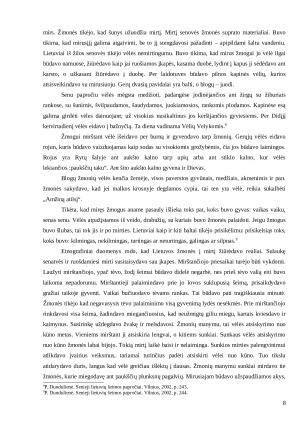 Pomirtinio gyvenimo samprata senojoje lietuvių pasaulėžiūroje. Paveikslėlis 8