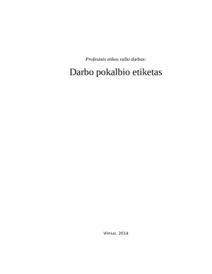 Darbo pokalbio etiketas. Paveikslėlis 1