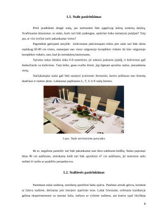 Stalo etiketo pagrindai. Paveikslėlis 6