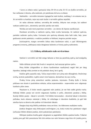 Stalo etiketo pagrindai. Paveikslėlis 8