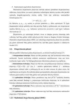 Matematiniai inžinerinio eksperimento teorijos pagrindai. Paveikslėlis 9
