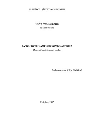 Paskalio trikampis ir kombinatorika. Paveikslėlis 1