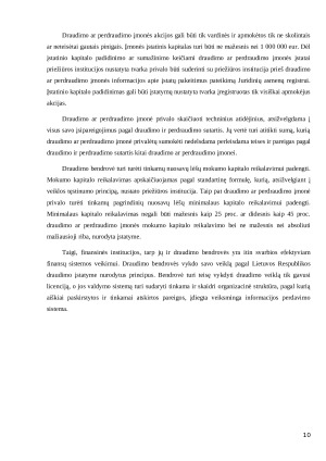 Draudimo bendrovių veiklos principai ir ypatumai. Paveikslėlis 10
