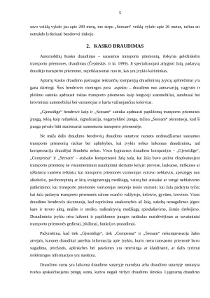 Kasko draudimo palyginamosios sąlygos. Paveikslėlis 5
