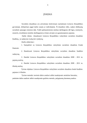 LR valstybinio socialinio draudimo biudžeto sudarymas ir vykdymas. Paveikslėlis 3