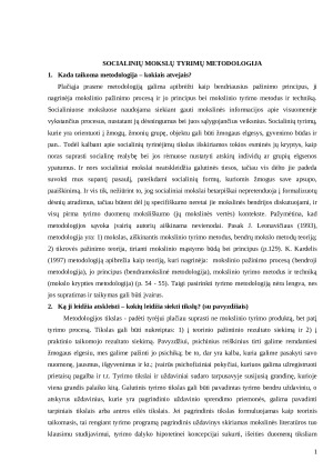Socialinių mokslų tyrimų metodologija. Paveikslėlis 1