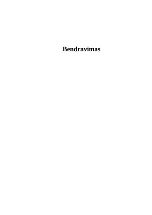 Bendravimas. Paveikslėlis 1