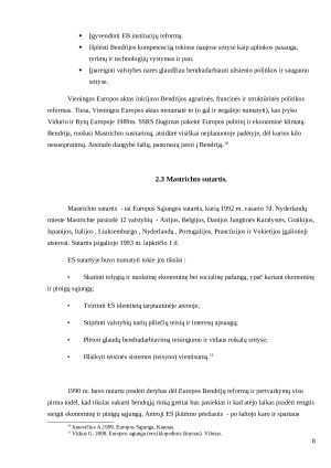 Europos bendrijų evoliuciją į Europos Sąjungą. Paveikslėlis 8