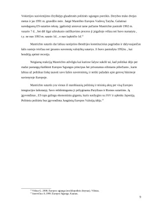 Europos bendrijų evoliuciją į Europos Sąjungą. Paveikslėlis 9