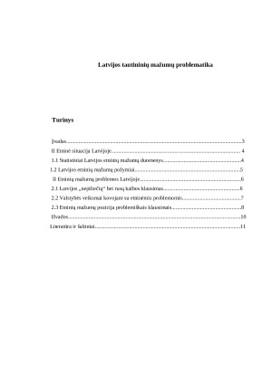 Latvijos tautininių mažumų problematika