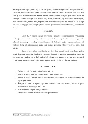 Nacionalizmo vaidmuo Europos valstybių politikoje. Paveikslėlis 5