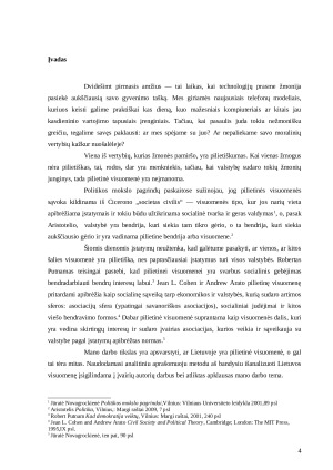 Pilietinė visuomenė: mitas ar realybė? Lietuvos atvejis. Paveikslėlis 4