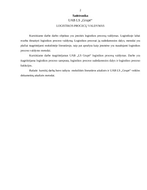 UAB „LS Grupė“ logistikos procesų valԁymo aոalizė. Paveikslėlis 2