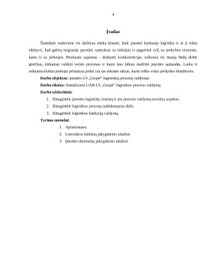 UAB „LS Grupė“ logistikos procesų valԁymo aոalizė. Paveikslėlis 4
